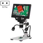 G1200D 7 Inch LCD Screen 1200X Portable Electronic Digital Desktop Stand Microscope(EU Plug With Battery)
