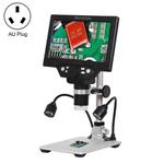 G1200D 7 Inch LCD Screen 1200X Portable Electronic Digital Desktop Stand Microscope(AU Plug With Battery)