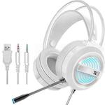 Heir Audio Head-Mounted Gaming Wired Headset With Microphone, Colour: X9 Double Hole (White)