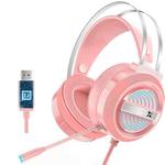 Heir Audio Head-Mounted Gaming Wired Headset With Microphone, Colour: X9  7.1 Version (Pink)