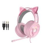 PANTSAN PSH-200 Wired Gaming Headset with Microphone, Colour: 3.5mm Pink Cat Ear