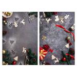 3D Stereo Double-Sided Photography Background Paper(Christmas Gray)