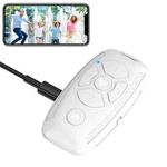 S86 Car Key Shape Multifunctional Bluetooth Selfie Video Remote Control(White)