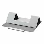Laptop Leather Folding Stand Tablet Phone Holder(Silver Gray)