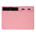 JJ-82401 Mouse Pad with Phone Charging and Phone Holder(Pink)