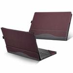 13.9 inch PU Leather Laptop Protective Cover For Lenovo Yoga 7 Pro / Yoga 930(Wine Red)
