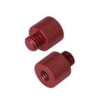 10 PCS Screw Adapter 1/4 Female to 3/8 Male Screw (Red)