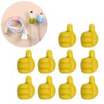 10 PCS Handy Holder Cable Organizer Household Convenience Clip(Yellow)