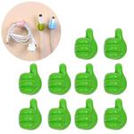10 PCS Handy Holder Cable Organizer Household Convenience Clip(Green)