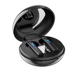 T15 TWS Bluetooth Wireless In-Ear Sports Earphone with Makeup Mirror(Black)