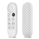 2 PCS Silicone Protective Shell for Google Chromecast 2020 Remote Control(White)