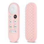 2 PCS Silicone Protective Shell for Google Chromecast 2020 Remote Control(Pink)