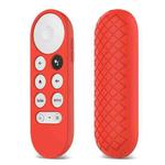 2 PCS Silicone Protective Shell for Google Chromecast 2020 Remote Control(Red)