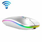 C7002 2400DPI 4 Keys Colorful Luminous Wireless Mouse, Color: 2.4G Silver Gray