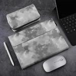 For Microsoft Surface Go 1 / 2 Ink and Wash Leather Tablet Protective Case, Color: Gray + Power Bag