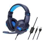 Soyto SY860MV Game Computer Luminous Headset For PS4 (Black Blue)