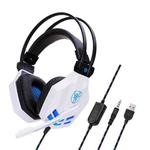 Soyto SY850MV Luminous Gaming Computer Headset For PS4 (White Blue)
