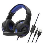 Soyto SY885MV Luminous Gaming Computer Headset For PS4 (Black Blue)