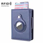 RFID Automatic Pop-Up Card Holder Multi-Function Locator Wallet For AirTag(Blue)