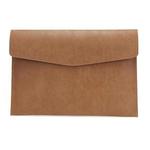 PU Leather Litchi Pattern Sleeve Case For 13.3 Inch Laptop, Style: Single Bag (Light Brown)