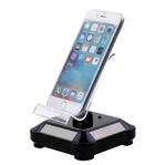 Solar Turntable Mobile Phone Stand Display Stand With Coloful Light(Black)
