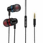 2 PCS TS8 3.5mm In-Ear Metal Wired Control Phone Earphone(Black)