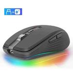 Fmouse M303 2400DPI Bluetooth&2.4G Dual Modes Rechargeable RGB Mouse(Gray)