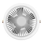 USB Portable Camping Outdoor Ceiling Fan Night Light(White)
