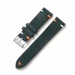 Color-Block Stitching Micro-Leather Switch Quick Release Watch Band, Specification: 20mm(Green)