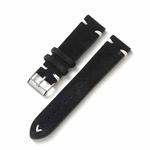Color-Block Stitching Micro-Leather Switch Quick Release Watch Band, Specification: 22mm(Black)