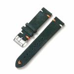 Color-Block Stitching Micro-Leather Switch Quick Release Watch Band, Specification: 22mm(Green)
