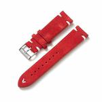 Color-Block Stitching Micro-Leather Switch Quick Release Watch Band, Specification: 22mm(Red)
