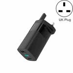 QGeeM QG-CHGAN01 65W 3 In 1 Gallium Nitride PD3.0 Charger, Style: UK Plug (Black)