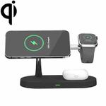 X452 3 in 1 Multifunctional 15W Wireless Charger with Night Light Function(Black)