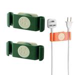 2 PCS Rotatable Winder Data Cable Wire Organizer( Green)
