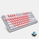 87/108 Keys Gaming Mechanical Keyboard, Colour: FY87 White Shell Green Shaft