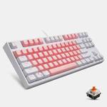 87/108 Keys Gaming Mechanical Keyboard, Colour: FY87 White Shell Tea Shaft