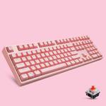 87/108 Keys Gaming Mechanical Keyboard, Colour: FY108 Pink Shell Pink Cap Red Shaft