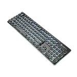 LANGTU L1 104 Keys USB Home Office Film Luminous Wired Keyboard, Cable Length:1.6m(White Light Black)