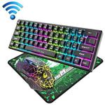 ZIYOU LANG  T61 61 Keys Luminous Wireless Gaming Keyboard And Mouse Set(Black)