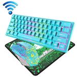 ZIYOU LANG  T61 61 Keys Luminous Wireless Gaming Keyboard And Mouse Set(Blue)