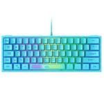 ZIYOU LANG K61 62 Keys RGB Lighting Mini Gaming Wired Keyboard, Cable Length:1.5m(Blue)