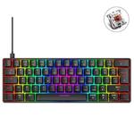ZIYOU LANG T60 62-Key RGB Luminous Mechanical Wired Keyboard, Cable Length:1.5m(Black Tea Shaft)