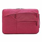 Zipper Type Polyester Business Laptop Liner Bag, Size: 14 Inch(Rose Red)