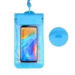 2 PCS Mobile Phone Touch Screen Transparent Dustproof And Waterproof Bag(Blue Back With Earphone Hole)