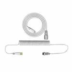 Type-C Detachable Gaming Mechanical Keyboard Data Cable, Length:2.2m(White)