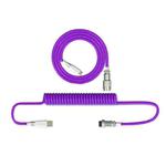 Type-C Detachable Gaming Mechanical Keyboard Data Cable, Length:2.2m(Purple)