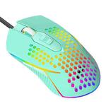 LEAVEN S50 6Keys Macro Definition Programmable RGB Lighted Gaming Wired Mouse, Cable Length: 1.5m(Blue)