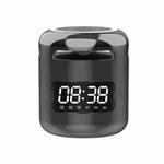 JM01 Mini Card Outdoor Portable Wireless Bluetooth Speaker Clock(Black)