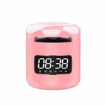 JM01 Mini Card Outdoor Portable Wireless Bluetooth Speaker Clock(Pink)